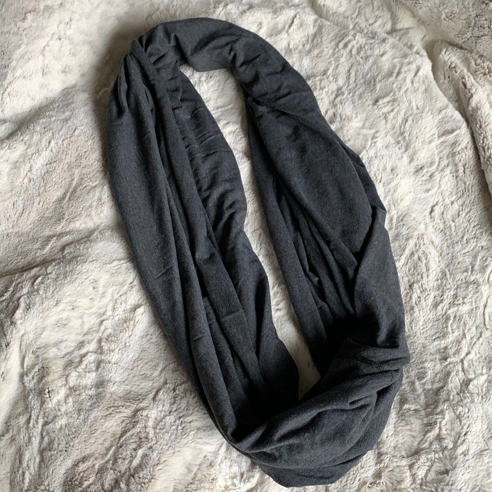 Soft grey circle scarf